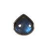Zilveren ring labradoriet maat 18 | druppel 2 x 2 cm Zilveren ring labradoriet maat 18 | druppel 2 x 2 cm