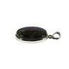 Zilveren hanger labradoriet (paars) | ovaal 2,4 x 1,6 cm