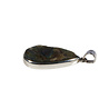 Zilveren hanger labradoriet | druppel ruw 2,8 x 1,6 cm Zilveren hanger labradoriet | druppel ruw 2,8 x 1,6 cm