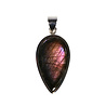 Zilveren hanger labradoriet | druppel 3 x 1,7 cm