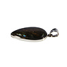 Zilveren hanger labradoriet | druppel 3 x 1,7 cm