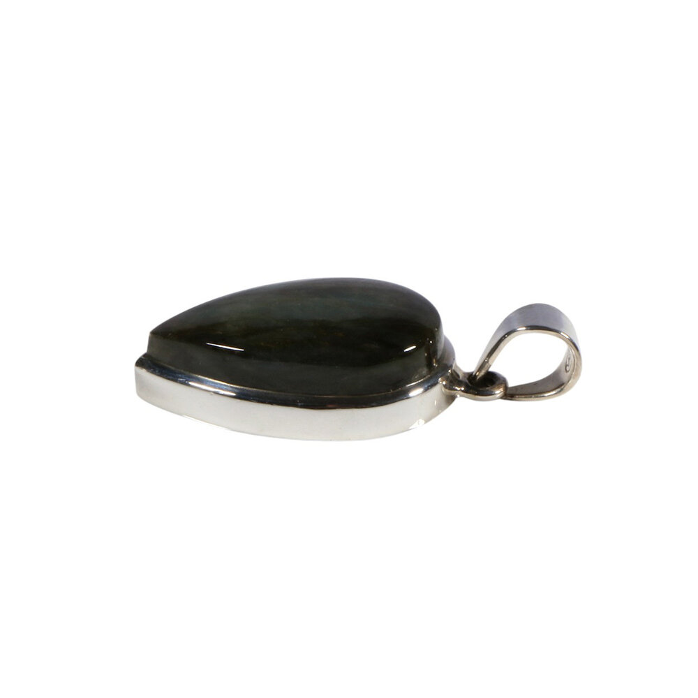 Zilveren hanger labradoriet | druppel 2,4 x 1,5 cm Zilveren hanger labradoriet | druppel 2,4 x 1,5 cm