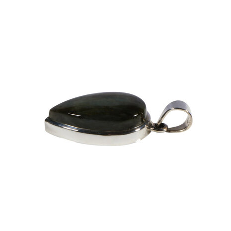 Zilveren hanger labradoriet | druppel 2,4 x 1,5 cm Zilveren hanger labradoriet | druppel 2,4 x 1,5 cm