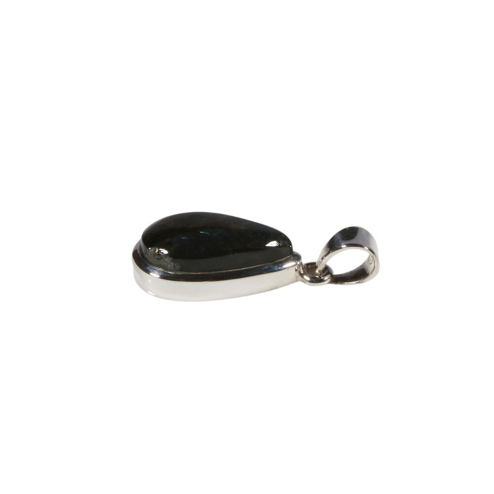 Zilveren hanger labradoriet | druppel 1,8 x 1 cm Zilveren hanger labradoriet | druppel 1,8 x 1 cm
