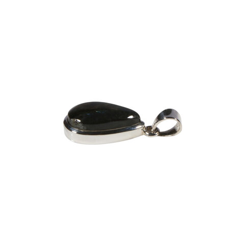 Zilveren hanger labradoriet | druppel 1,8 x 1 cm Zilveren hanger labradoriet | druppel 1,8 x 1 cm