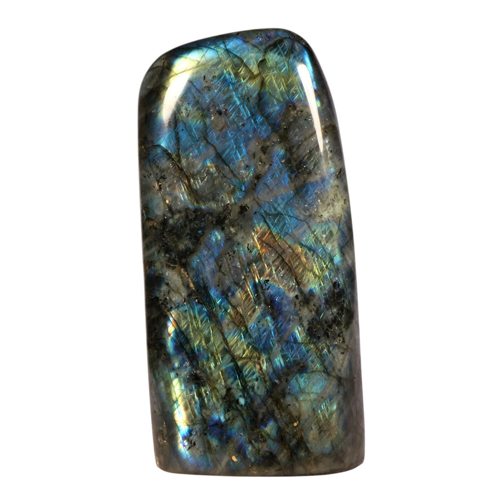 Labradoriet A-kwaliteit sculptuur 16,9 x 7,7 x 4,8 cm | 1357 gram Labradoriet A-kwaliteit sculptuur 16,9 x 7,7 x 4,8 cm | 1357 gram