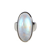 Zilveren ring maansteen (regenboog) maat 17 1/2 | ovaal 2,7 x 1,3 cm Zilveren ring maansteen (regenboog) maat 17 1/2 | ovaal 2,7 x 1,3 cm