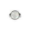 Zilveren ring maansteen (regenboog) maat 16 1/2 | rond 1,4 cm Zilveren ring maansteen (regenboog) maat 16 1/2 | rond 1,4 cm
