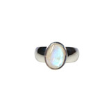 Zilveren ring maansteen (regenboog) maat 17 1/2 | ovaal facet 1,1 x 0,8 cm Zilveren ring maansteen (regenboog) maat 17 1/2 | ovaal facet 1,1 x 0,8 cm
