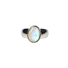 Zilveren ring maansteen (regenboog) maat 17 1/2 | ovaal facet 1,1 x 0,8 cm Zilveren ring maansteen (regenboog) maat 17 1/2 | ovaal facet 1,1 x 0,8 cm