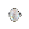 Zilveren ring maansteen (regenboog) maat 19 | ovaal 2 x 1,4 cm Zilveren ring maansteen (regenboog) maat 19 | ovaal 2 x 1,4 cm