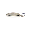 Zilveren hanger maansteen (regenboog) | markies 2,7 x 0,8 cm