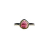 Zilveren ring toermalijn (watermeloen) maat 18 1/2 | rond 0,8 x 0,8 cm