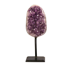 Amethist cluster op standaard 13 x 8 x 4,4 cm | 1065 gram Amethist cluster op standaard 13 x 8 x 4,4 cm | 1065 gram