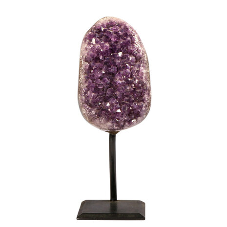 Amethist cluster op standaard 13 x 8 x 4,4 cm | 1065 gram Amethist cluster op standaard 13 x 8 x 4,4 cm | 1065 gram