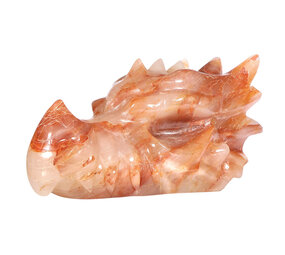 Golden met red healer draken schedel 32 x 14 x 18 cm | 8200 gram Golden met red healer draken schedel 32 x 14 x 18 cm | 8200 gram
