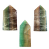 Fluoriet (multi) obelisk 8,5 - 9,5 cm Fluoriet (multi) obelisk 8,5 - 9,5 cm