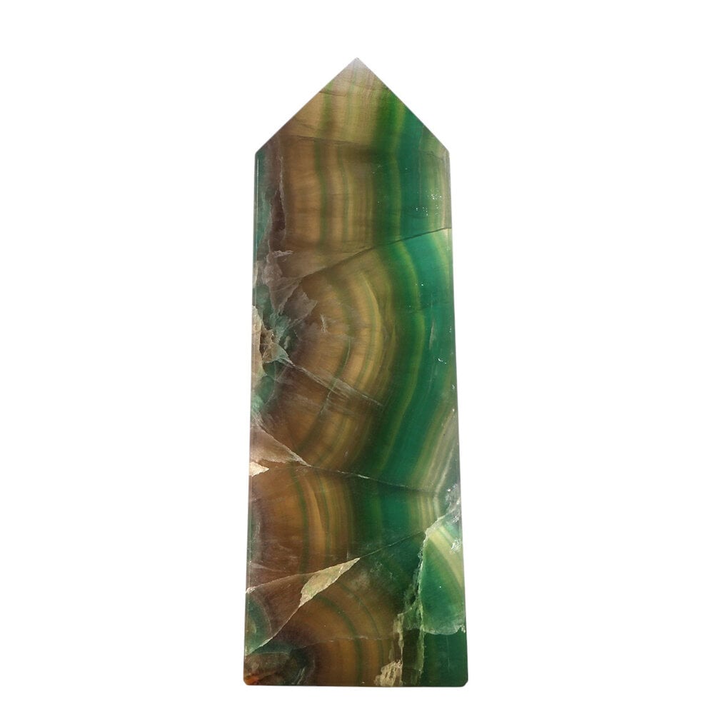 Fluoriet (multi) obelisk 14 - 15,5 cm Fluoriet (multi) obelisk 14 - 15,5 cm