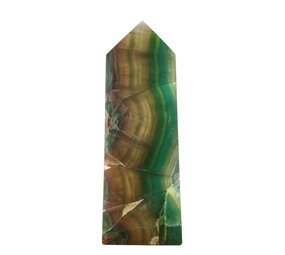 Fluoriet (multi) obelisk 14 - 15,5 cm Fluoriet (multi) obelisk 14 - 15,5 cm