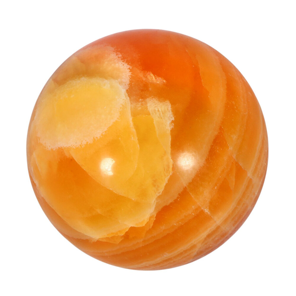 Calciet (oranje) bol 78 mm | 739 gram Calciet (oranje) bol 78 mm | 739 gram