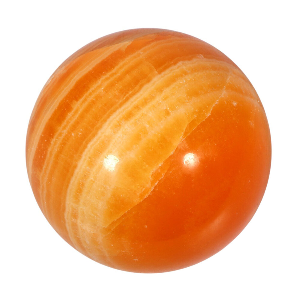 Calciet (oranje) bol 78 mm | 739 gram Calciet (oranje) bol 78 mm | 739 gram