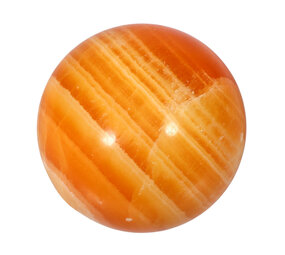 Calciet (oranje) bol 78 mm | 739 gram Calciet (oranje) bol 78 mm | 739 gram