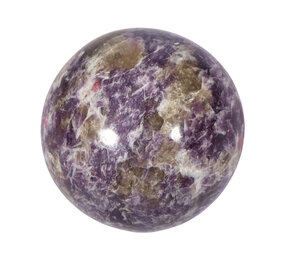 Lepidoliet met roze toermalijn (unicorn stone) bol 71 mm | 540 gram Lepidoliet met roze toermalijn (unicorn stone) bol 71 mm | 540 gram