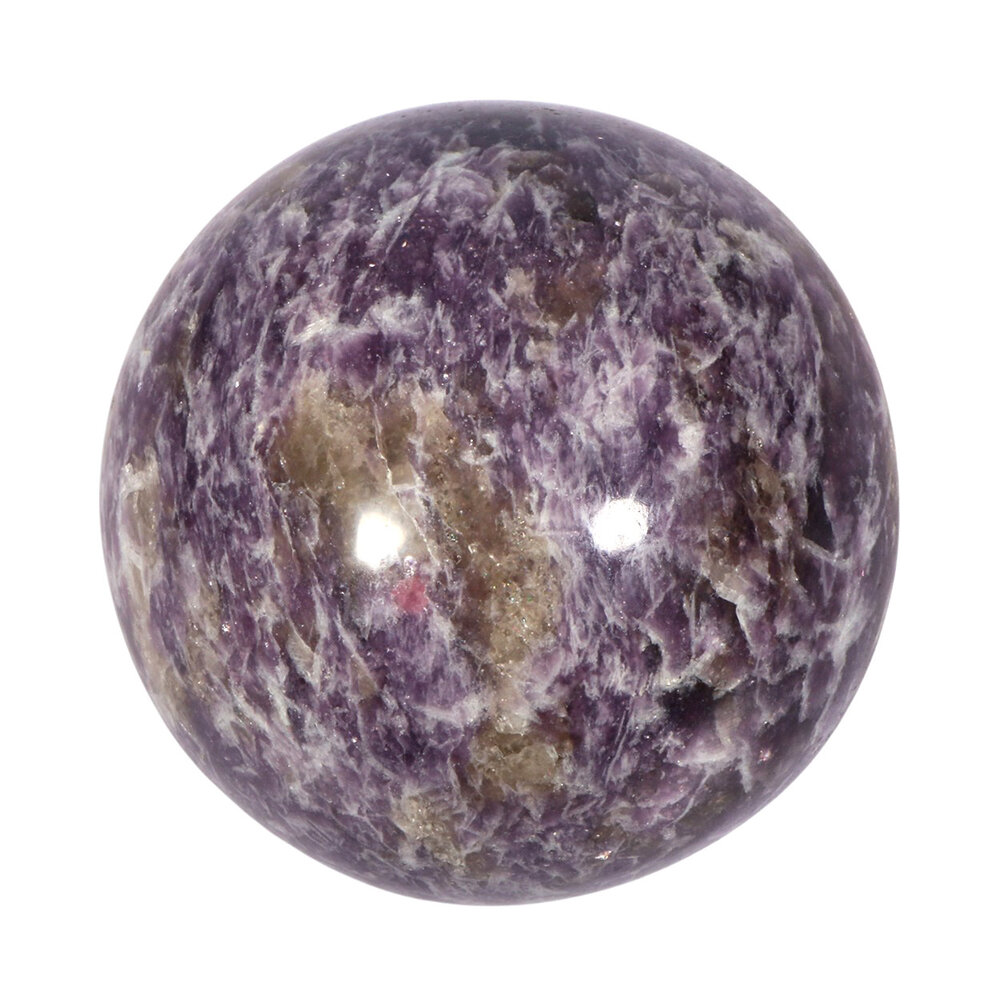 Lepidoliet met roze toermalijn (unicorn stone) bol 71 mm | 540 gram Lepidoliet met roze toermalijn (unicorn stone) bol 71 mm | 540 gram