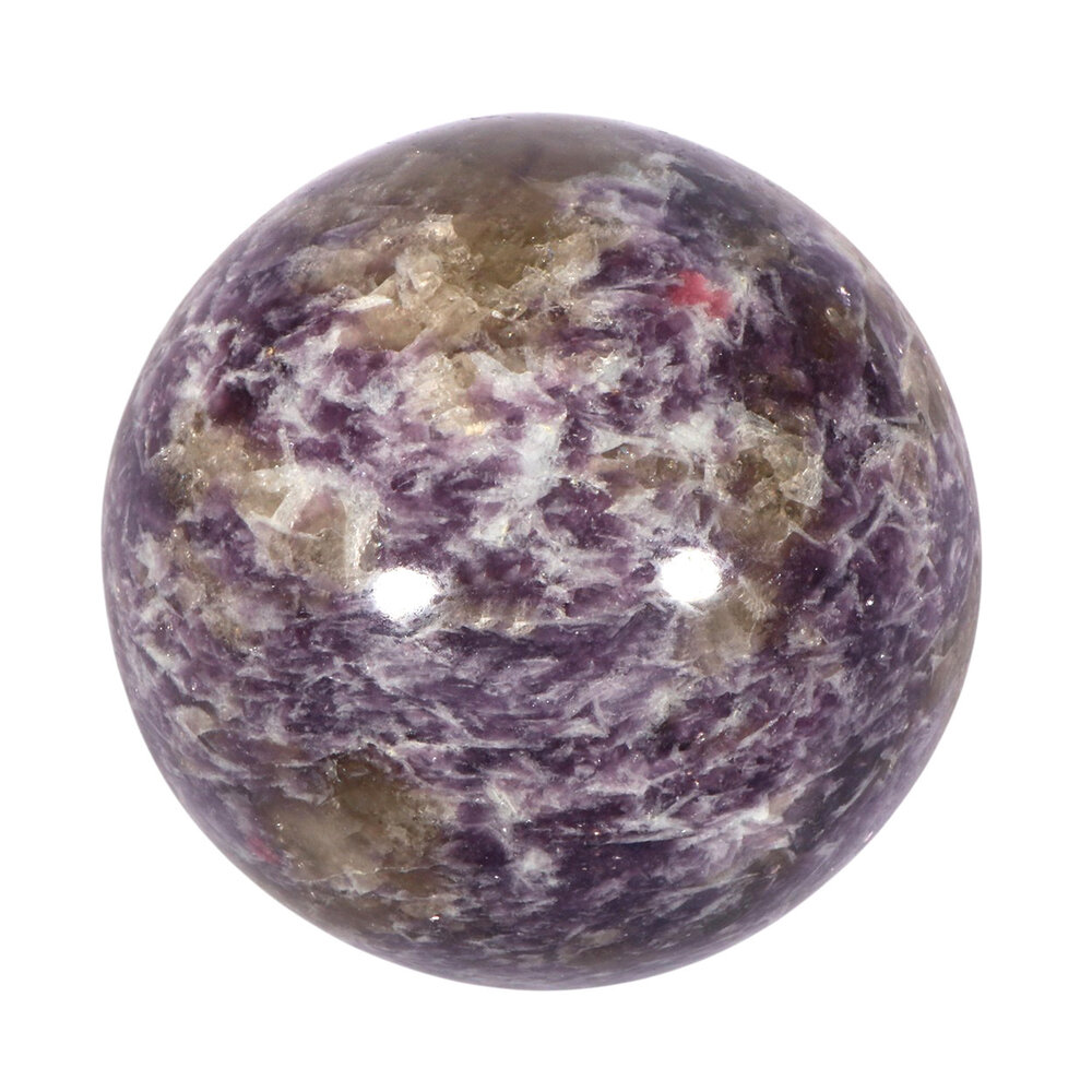 Lepidoliet met roze toermalijn (unicorn stone) bol 71 mm | 540 gram Lepidoliet met roze toermalijn (unicorn stone) bol 71 mm | 540 gram