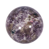 Lepidoliet met roze toermalijn (unicorn stone) bol 60 - 65 mm