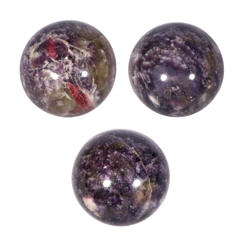 Lepidoliet met roze toermalijn (unicorn stone) bol 60 - 65 mm Lepidoliet met roze toermalijn (unicorn stone) bol 60 - 65 mm