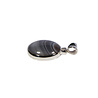 Zilveren hanger agaat (Botswana) | rond 1,8 cm Zilveren hanger agaat (Botswana) | rond 1,8 cm