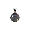 Zilveren hanger agaat (Botswana) | rond 1,7 cm Zilveren hanger agaat (Botswana) | rond 1,7 cm