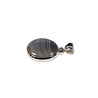 Zilveren hanger agaat (Botswana) | rond 1,7 cm Zilveren hanger agaat (Botswana) | rond 1,7 cm