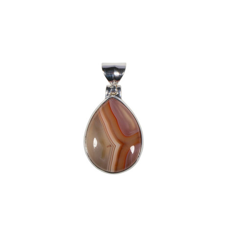 Zilveren hanger agaat (Botswana) | druppel 1,9 x 1,5 cm Zilveren hanger agaat (Botswana) | druppel 1,9 x 1,5 cm