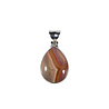 Zilveren hanger agaat (Botswana) | druppel 1,9 x 1,5 cm Zilveren hanger agaat (Botswana) | druppel 1,9 x 1,5 cm