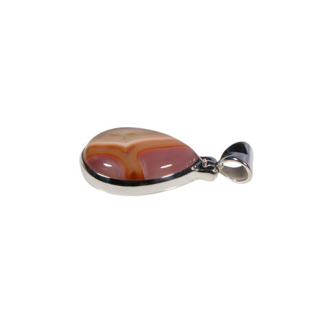 Zilveren hanger agaat (Botswana) | druppel 1,9 x 1,5 cm Zilveren hanger agaat (Botswana) | druppel 1,9 x 1,5 cm