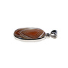 Zilveren hanger agaat (Botswana) | ovaal 2,5 x 1,5 cm Zilveren hanger agaat (Botswana) | ovaal 2,5 x 1,5 cm