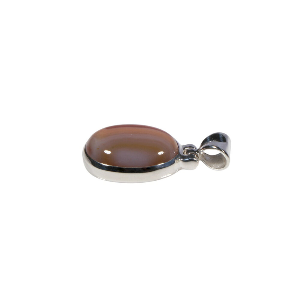 Zilveren hanger agaat (Botswana) | ovaal 1,6 x 1,2 cm Zilveren hanger agaat (Botswana) | ovaal 1,6 x 1,2 cm