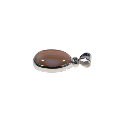 Zilveren hanger agaat (Botswana) | ovaal 1,6 x 1,2 cm Zilveren hanger agaat (Botswana) | ovaal 1,6 x 1,2 cm