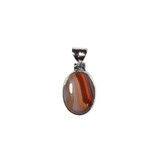 Zilveren hanger agaat (Botswana) | ovaal 1,6 x 1,2 cm Zilveren hanger agaat (Botswana) | ovaal 1,6 x 1,2 cm