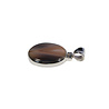 Zilveren hanger agaat (Botswana) | ovaal 1,9 x 1,6 cm Zilveren hanger agaat (Botswana) | ovaal 1,9 x 1,6 cm