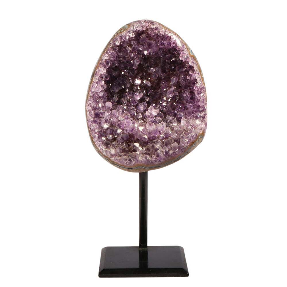 Amethist cluster op standaard 13 x 10,5 x 9,7 cm | 1300 gram Amethist cluster op standaard 13 x 10,5 x 9,7 cm | 1300 gram