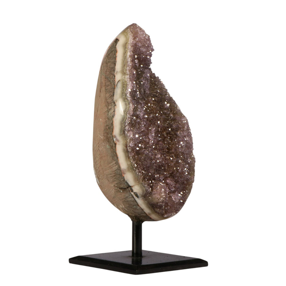 Amethist cluster op standaard 15 x 8 x 6 cm | 1259 gram Amethist cluster op standaard 15 x 8 x 6 cm | 1259 gram