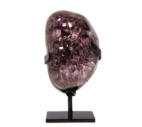 Amethist cluster op standaard 13,7 x 8 x 6,4 cm | 1608 gram Amethist cluster op standaard 13,7 x 8 x 6,4 cm | 1608 gram