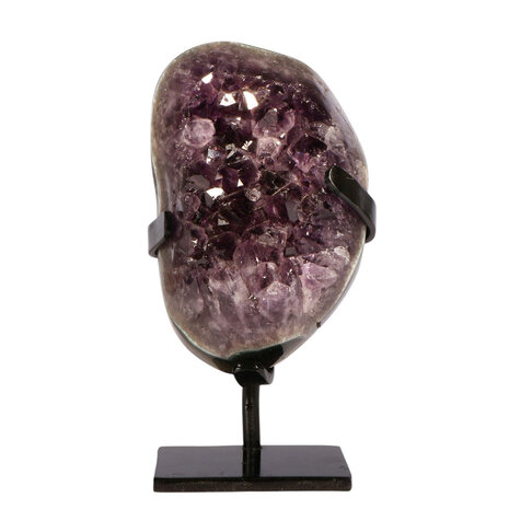 Amethist cluster op standaard 13,7 x 8 x 6,4 cm | 1608 gram Amethist cluster op standaard 13,7 x 8 x 6,4 cm | 1608 gram