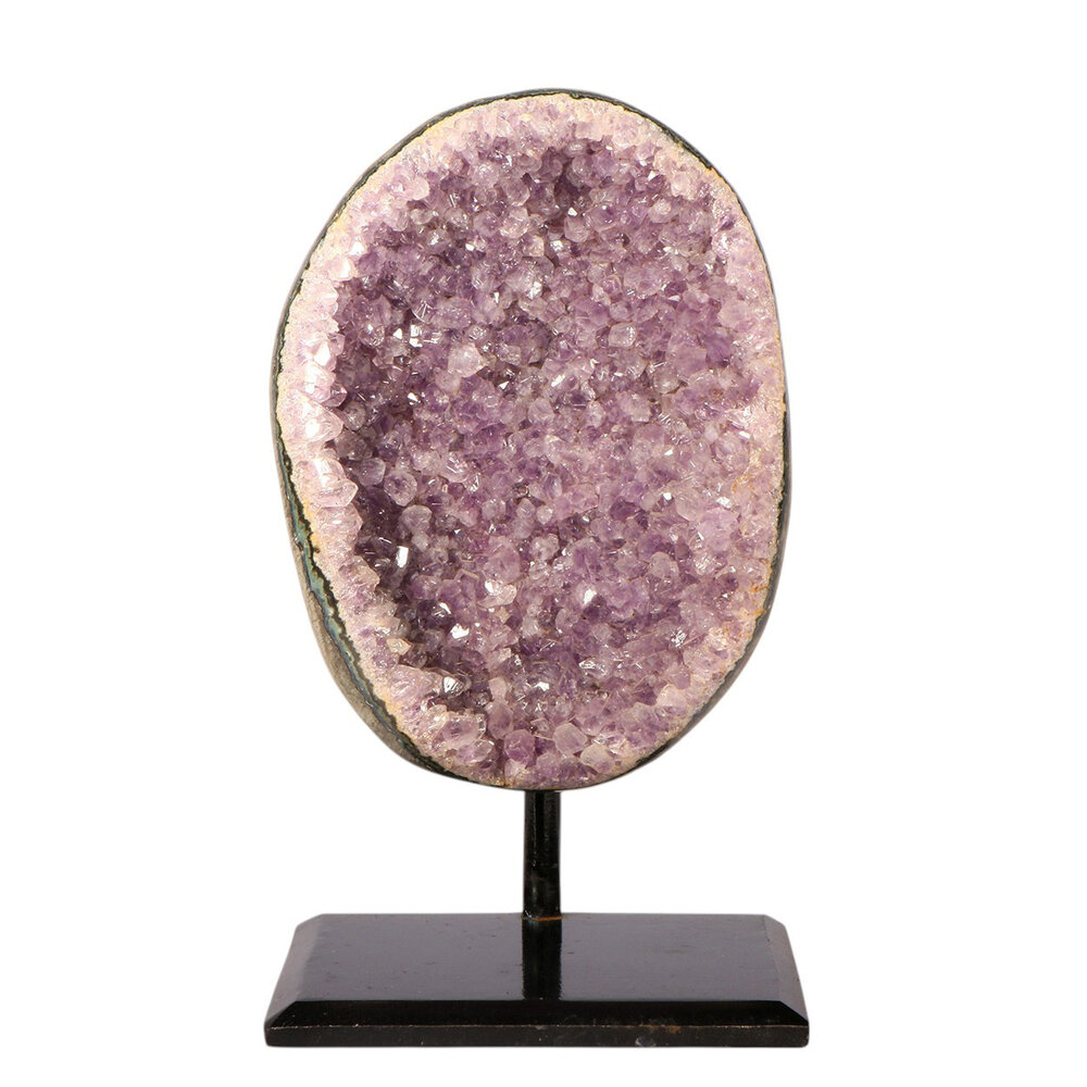 Amethist cluster op standaard 14,5 x 9 x 6,6 cm | 1426 gram Amethist cluster op standaard 14,5 x 9 x 6,6 cm | 1426 gram