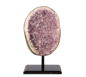Amethist cluster op standaard 14,5 x 9 x 6,6 cm | 1426 gram Amethist cluster op standaard 14,5 x 9 x 6,6 cm | 1426 gram