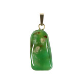 Chrysopraas hanger met 14k gouden oogje Chrysopraas hanger met 14k gouden oogje