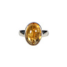 Zilveren ring citrien maat 17 | ovaal 1,5 x 1 cm Zilveren ring citrien maat 17 | ovaal 1,5 x 1 cm